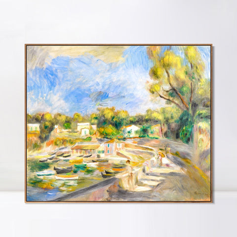 INVIN ART Framed Canvas PAYSAGE A CAGNES by Pierre Auguste Renoir Wall Art Living Room Home Office Decorations