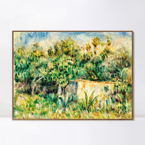 INVIN ART Framed Canvas PAYSAGE À LA CABANE by Pierre Auguste Renoir Wall Art Living Room Home Office Decorations
