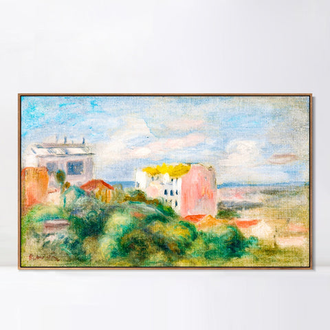 INVIN ART Framed Canvas PAYSAGE DE MONTMARTRE by Pierre Auguste Renoir Wall Art Living Room Home Office Decorations