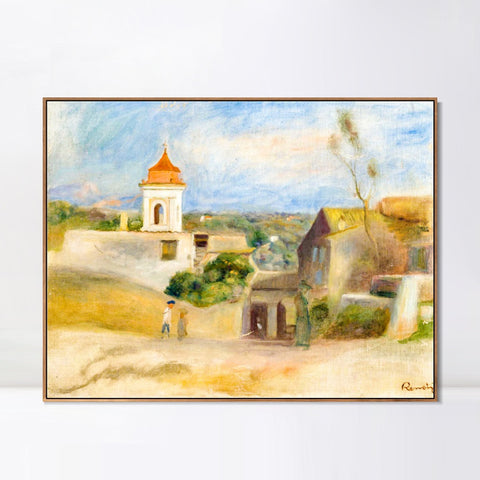 INVIN ART Framed Canvas PAYSAGE À CAGNES by Pierre Auguste Renoir Wall Art Living Room Home Office Decorations