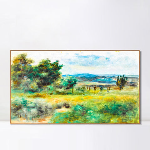 INVIN ART Framed Canvas PAYSAGE 3 by Pierre Auguste Renoir Wall Art Living Room Home Office Decorations