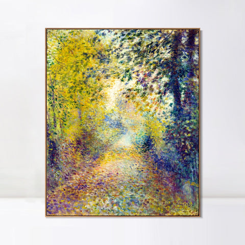 INVIN ART Framed Canvas In the Woods by Pierre Auguste Renoir Wall Art Living Room Home Office Decorations
