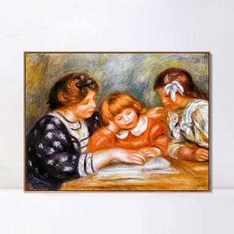 INVIN ART Framed Canvas La Le on by Pierre Auguste Renoir Wall Art Living Room Home Office Decorations