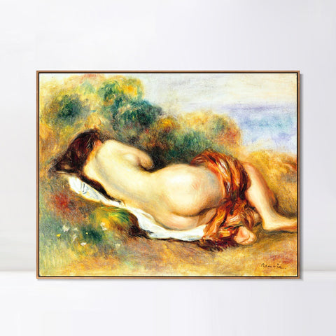 INVIN ART Framed Canvas Nu couché by Pierre Auguste Renoir Wall Art Living Room Home Office Decorations