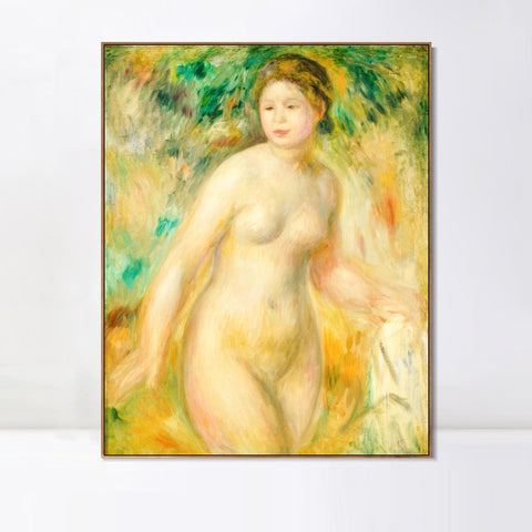 INVIN ART Framed Canvas Nude by Pierre Auguste Renoir Wall Art Living Room Home Office Decorations