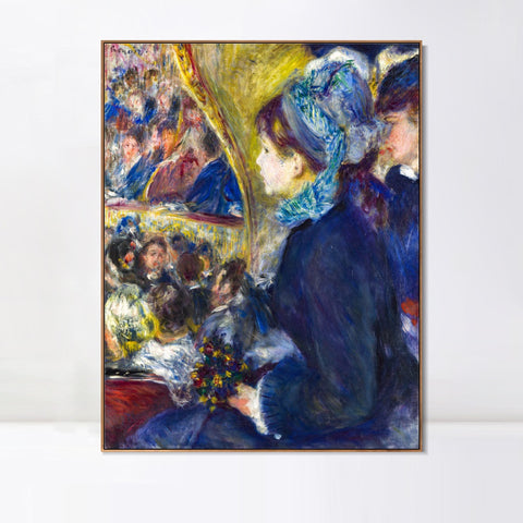 INVIN ART Framed Canvas At the Theatre by Pierre Auguste Renoir Wall Art Living Room Home Office Decorations