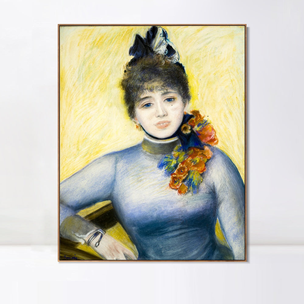 INVIN ART Framed Canvas Caroline R¨¦my by Pierre Auguste Renoir Wall Art Living Room Home Office Decorations