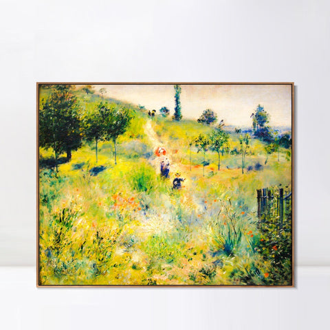INVIN ART Framed Canvas Chemin by Pierre Auguste Renoir Wall Art Living Room Home Office Decorations