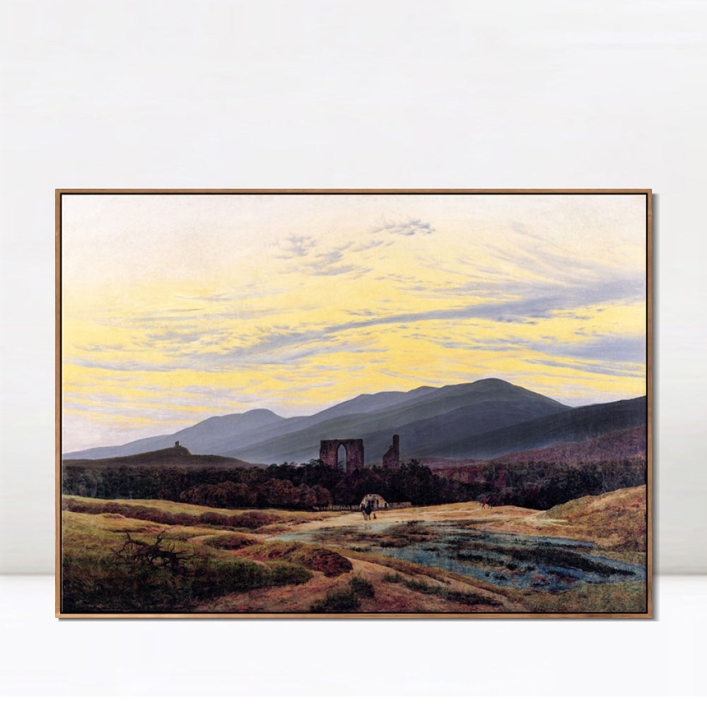 INVIN ART Framed Canvas Series010 by Caspar David Friedrich Wall Art Living Room Home Office Decorations