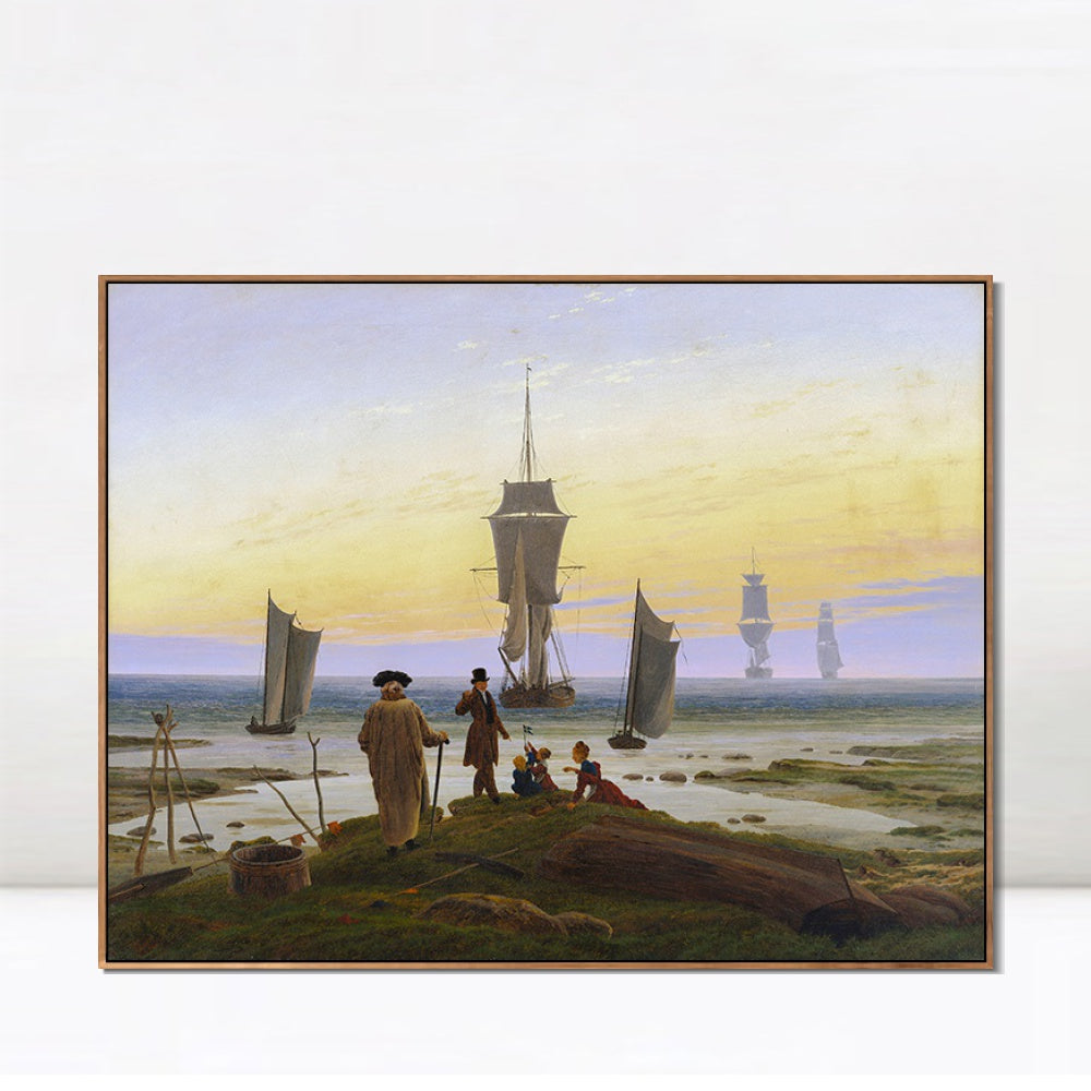 INVIN ART Framed Canvas Periods of Life (Lebensstufen) by Caspar David Friedrich Wall Art Living Room Home Office Decorations