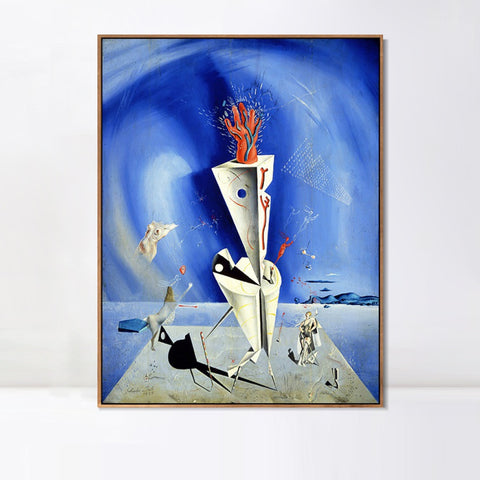 INVIN ART Framed Canvas Apparatus and Hand, 1927 by Salvador Dal Wall Art Living Room Home Office Decorations