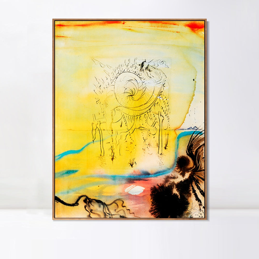 INVIN ART Framed Canvas Series#047 by Salvador Dal Wall Art Living Room Home Office Decorations