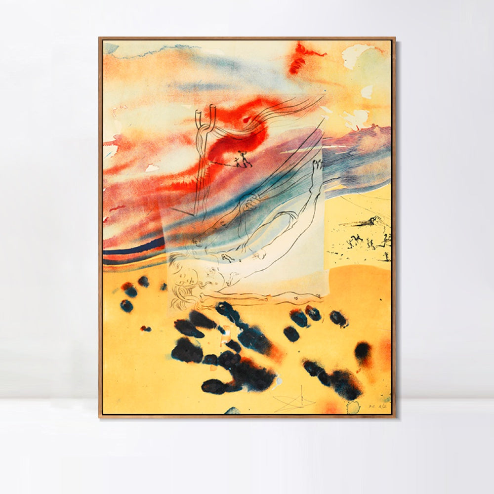 INVIN ART Framed Canvas Series#058 by Salvador Dal Wall Art Living Room Home Office Decorations