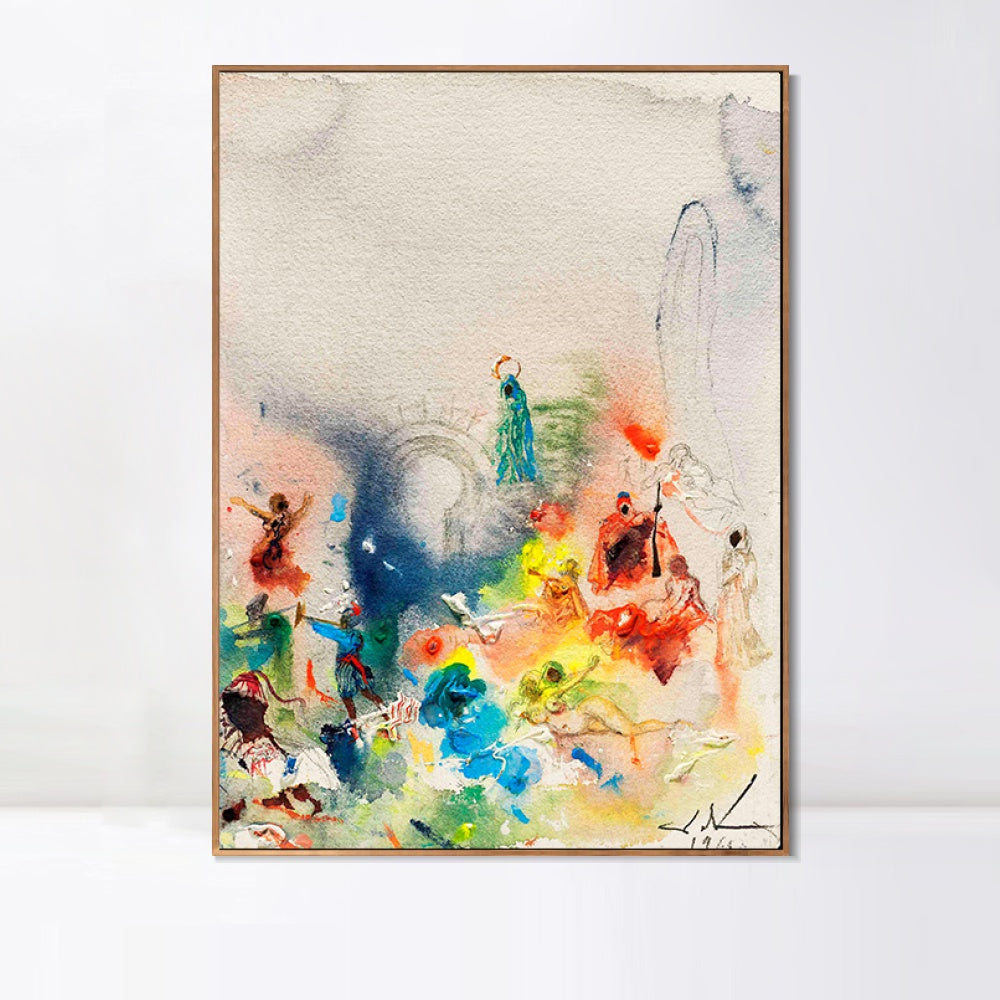 INVIN ART Framed Canvas Series#059 by Salvador Dal Wall Art Living Room Home Office Decorations