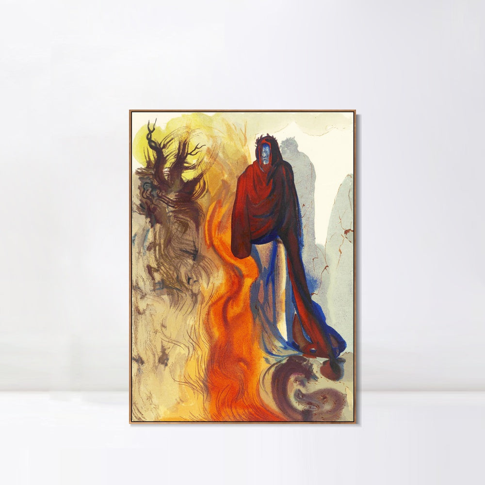 INVIN ART Framed Canvas Series#118 by Salvador Dal Wall Art Living Room Home Office Decorations
