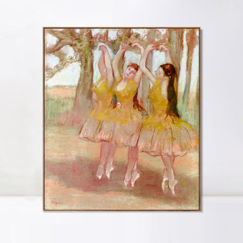 INVIN ART Framed Canvas Giclee Print Art Grecian Dance by Edgar Degas Wall Art Living Room Home Office Decorations
