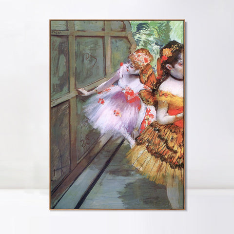INVIN ART Framed Canvas Giclee Print Art Ballet Dancers in Butterfly Costumes by Edgar Degas Wall Art Living Room Home Office Decorations