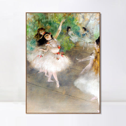INVIN ART Framed Canvas Giclee Print Art Dancers, 1878 by Edgar Degas Wall Art Living Room Home Office Decorations