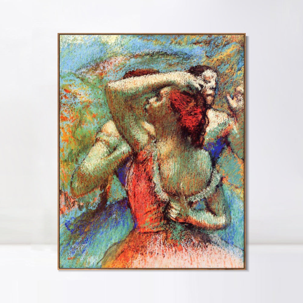 INVIN ART Framed Canvas Giclee Print Art Dancers, 1890 by Edgar Degas Wall Art Living Room Home Office Decorations