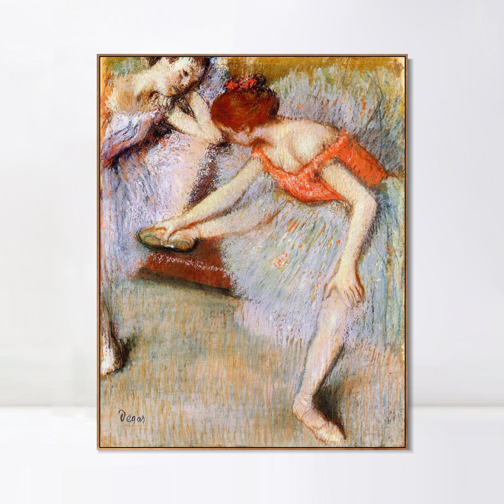 INVIN ART Framed Canvas Giclee Print Art Dancers, 1895 by Edgar Degas Wall Art