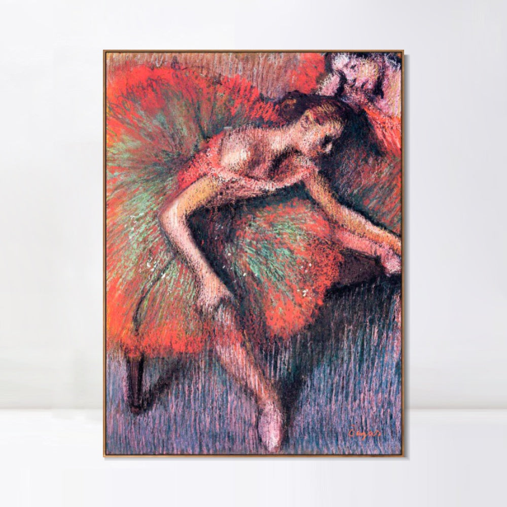 INVIN ART Framed Canvas Giclee Print Art Dancers,1899 by Edgar Degas Wall Art