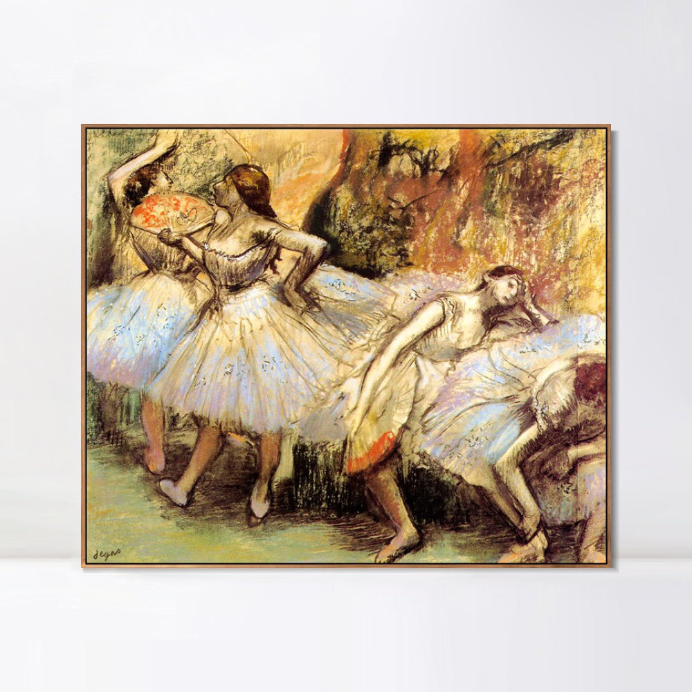 INVIN ART Framed Canvas Giclee Print Art Dancers,circa 1897-1901 by Edgar Degas Wall Art