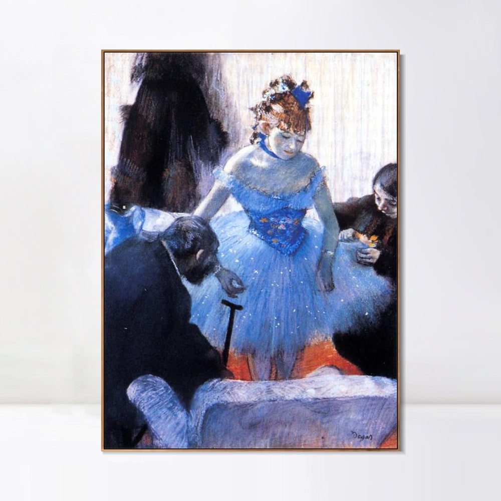 INVIN ART Framed Canvas Giclee Print Art Dancer's Dressing Room by Edgar Degas Wall Art
