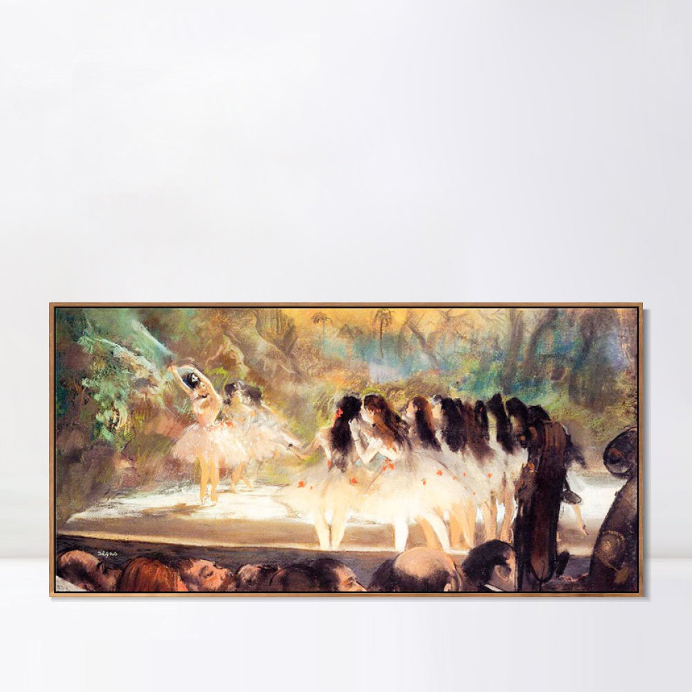 INVIN ART Framed Canvas Giclee Print Art Ballet at the Paris Opers,1877 by Edgar Degas Wall Art