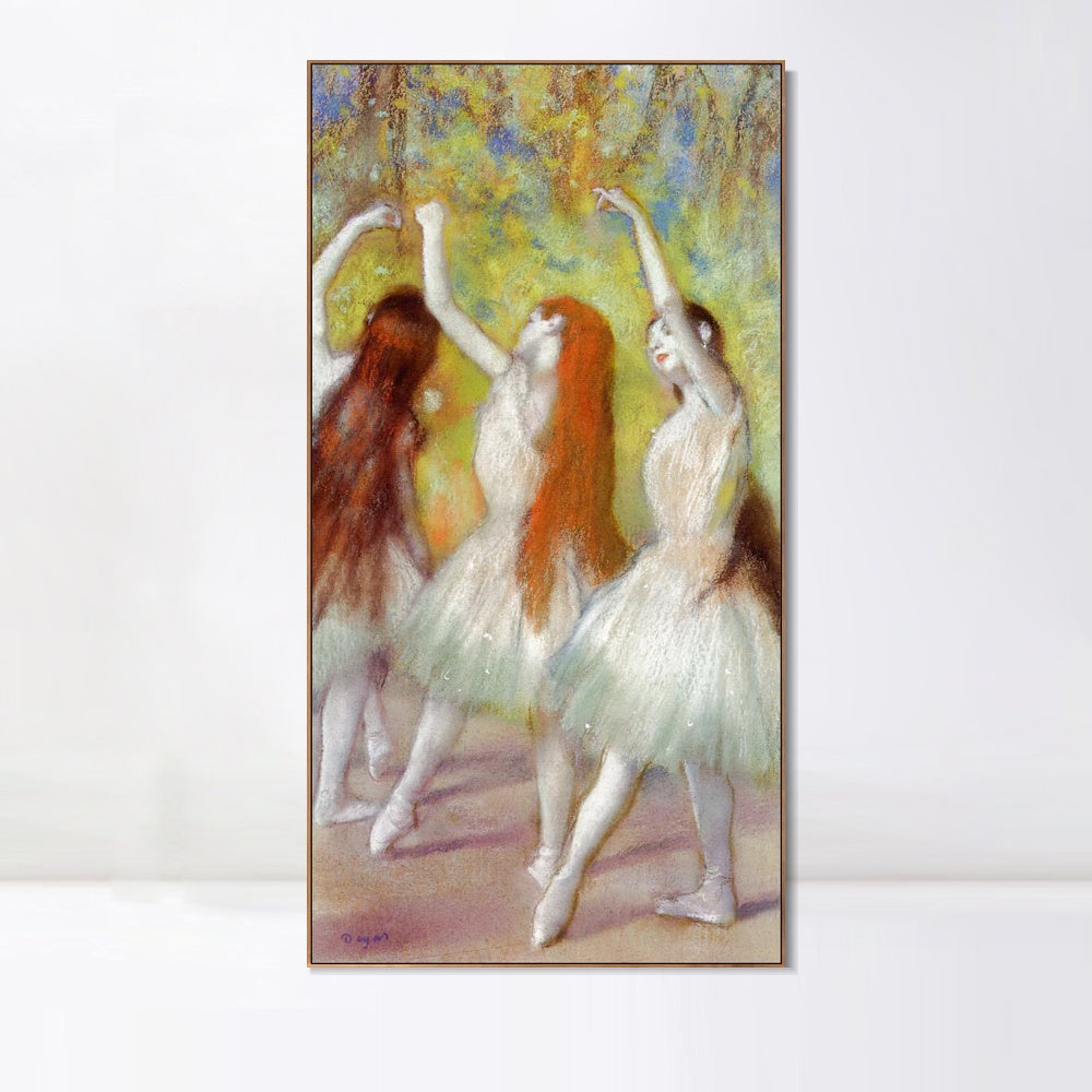 INVIN ART Framed Canvas Giclee Print Art Dancers in Green,circa 1878 by Edgar Degas Wall Art
