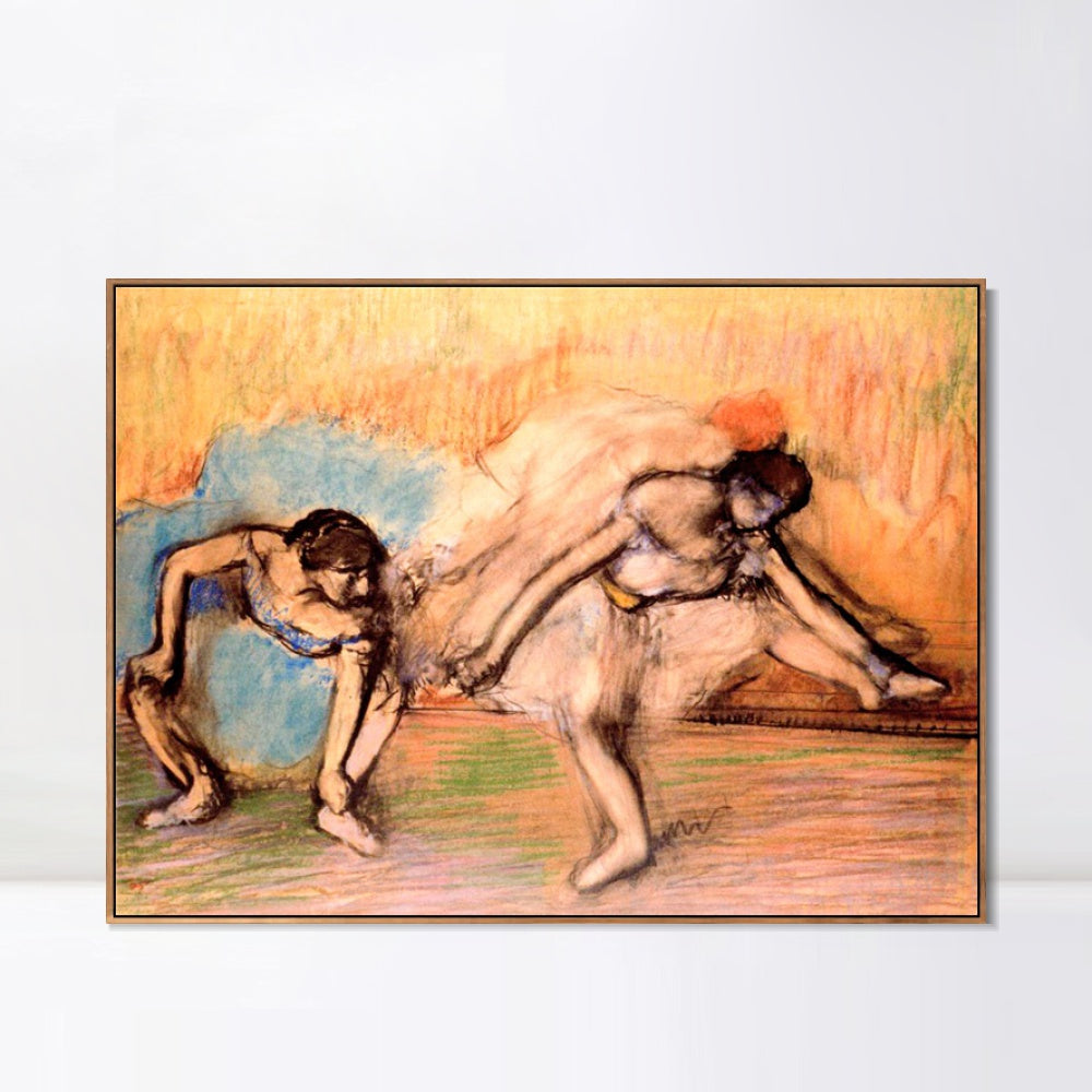 INVIN ART Framed Canvas Giclee Print Art Dancers Resting, circa 1896 by Edgar Degas Wall Art