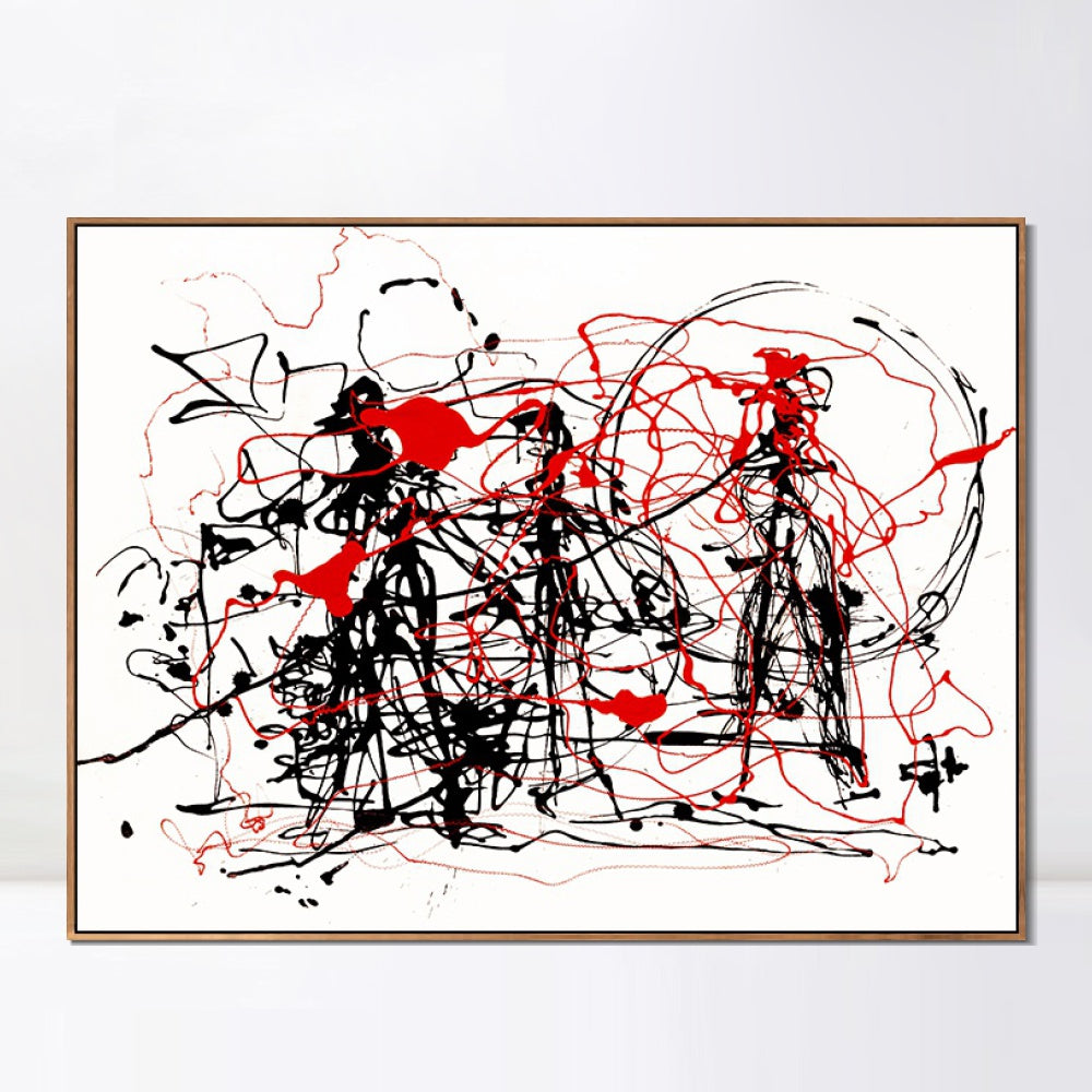INVIN ART Framed Canvas Giclee Print Art Abstract Series#6 by Jackson Pollock Wall Art