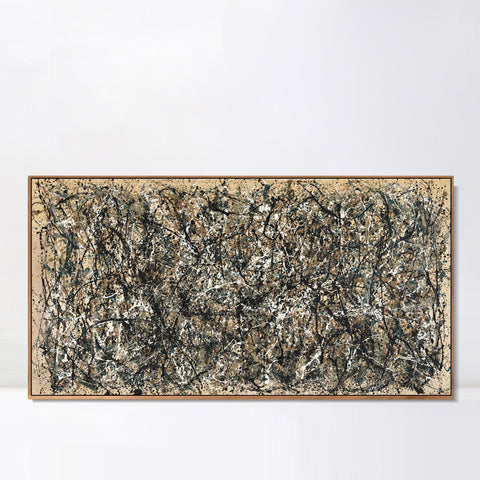 INVIN ART Framed Canvas Giclee Print Art One Number 31, 1950 by Jackson Pollock Wall Art Living Room Home Office Decorations