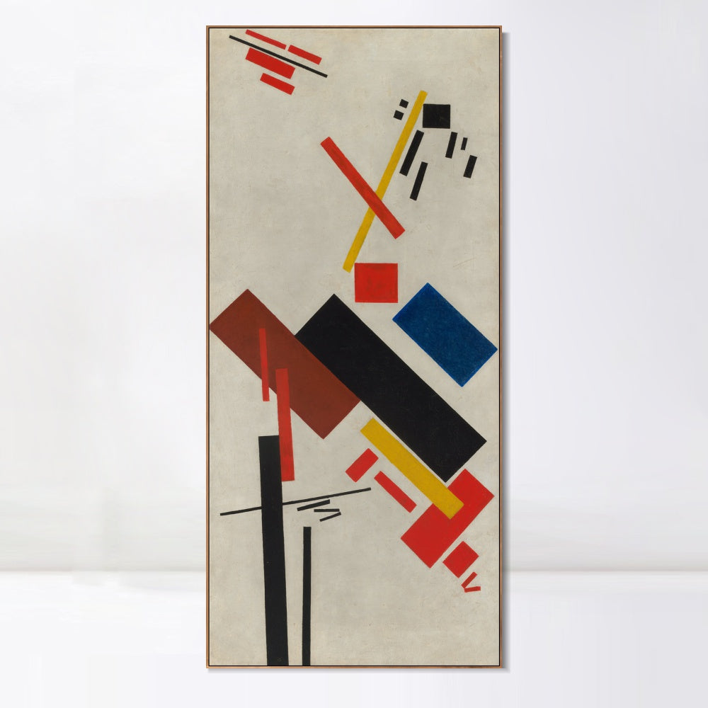INVIN ART Framed Canvas Giclee Print Art Howse Under Construction by Kasimir Malevich Wall Art Living Room Home Office Decorations