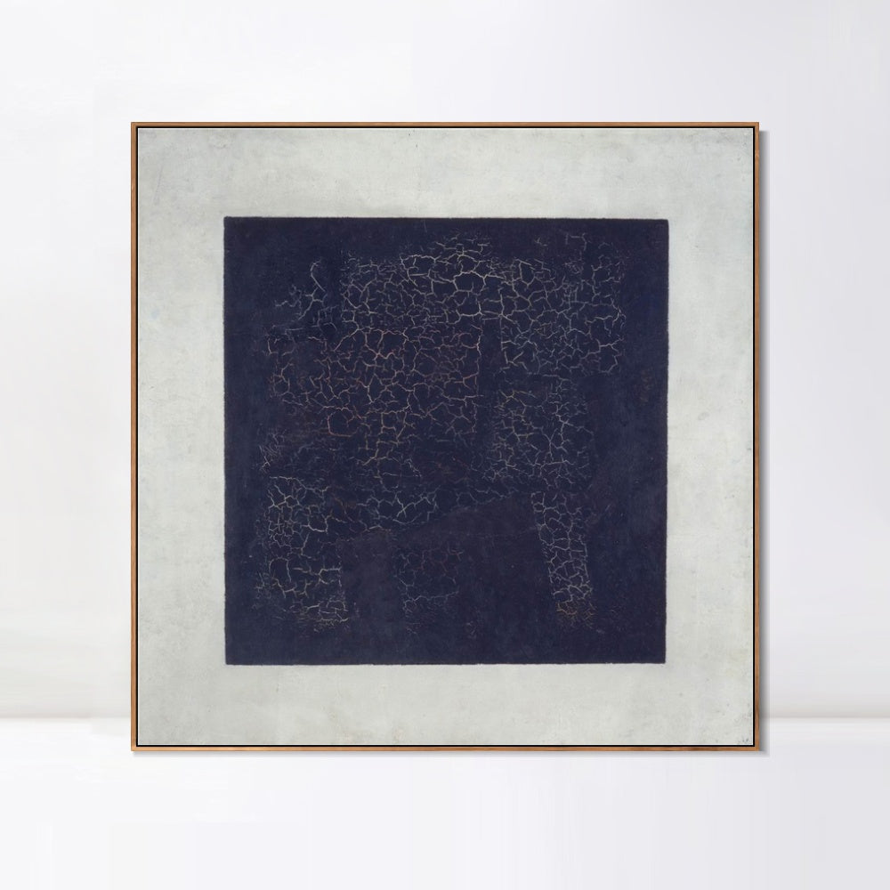 INVIN ART Framed Canvas Giclee Print Art Black Suprematic Square by Kasimir Malevich Wall Art Living Room Home Office Decorations