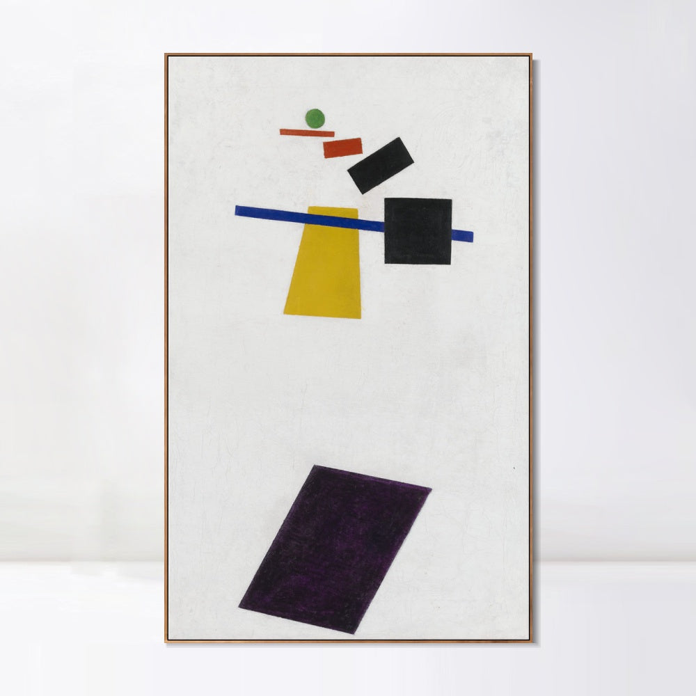 INVIN ART Framed Canvas Giclee Print Art Suprematism,Soccer Player in the Fourth Dimension by Kasimir Malevich Wall Art Living Room Home Office Decorations