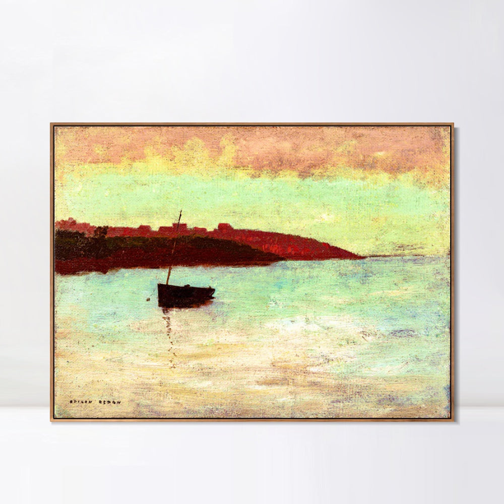 INVIN ART Framed Canvas Series#025 by Odilon Redon Wall Art Living Room Home Office Decorations