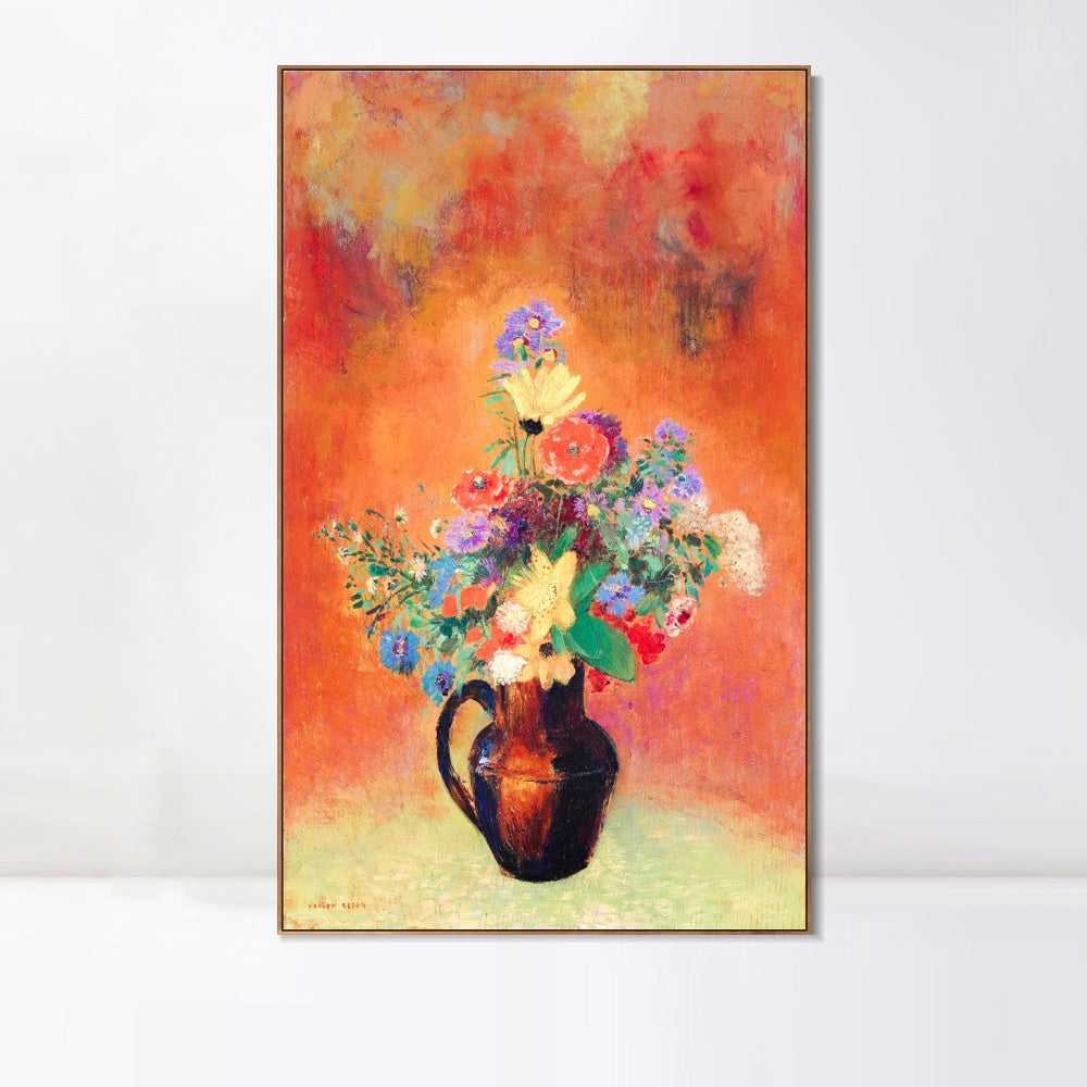 INVIN ART Framed Canvas Series#026 by Odilon Redon Wall Art Living Room Home Office Decorations