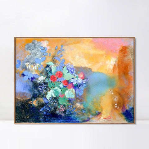 INVIN ART Framed Canvas Series#033 by Odilon Redon Wall Art Living Room Home Office Decorations