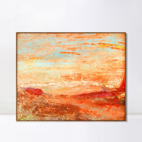 INVIN ART Framed Canvas Series#037 by Odilon Redon Wall Art Living Room Home Office Decorations