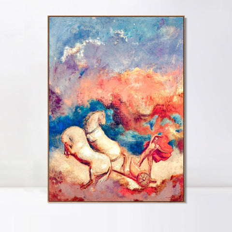 INVIN ART Framed Canvas Series#039 by Odilon Redon Wall Art Living Room Home Office Decorations
