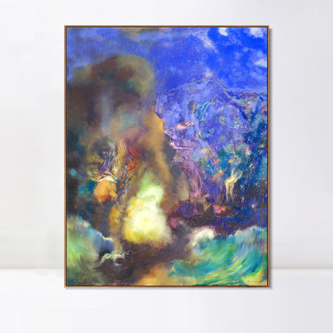 INVIN ART Framed Canvas Series#040 by Odilon Redon Wall Art Living Room Home Office Decorations