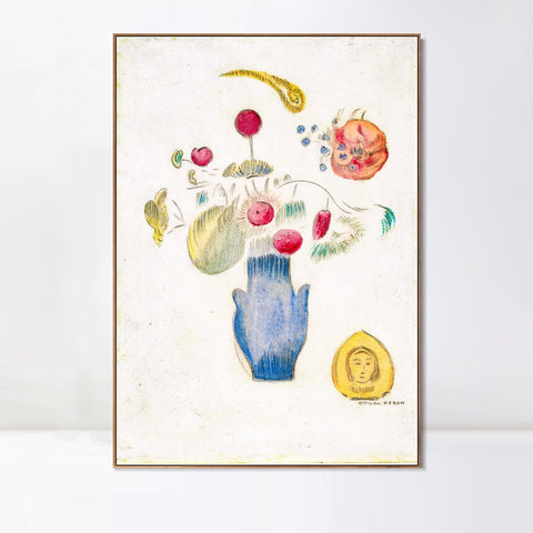 INVIN ART Framed Canvas Series#045 by Odilon Redon Wall Art Living Room Home Office Decorations