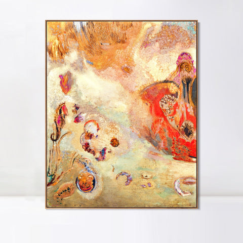INVIN ART Framed Canvas Series#051 by Odilon Redon Wall Art Living Room Home Office Decorations