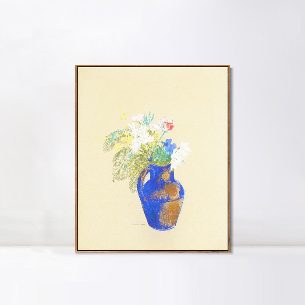 INVIN ART Framed Canvas Series#063 by Odilon Redon Wall Art Living Room Home Office Decorations