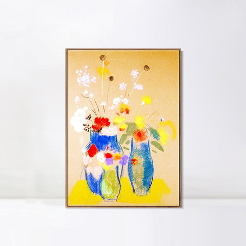 INVIN ART Framed Canvas Series#080 by Odilon Redon Wall Art Living Room Home Office Decorations