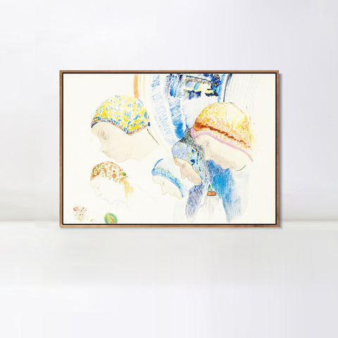 INVIN ART Framed Canvas Series#087 by Odilon Redon Wall Art Living Room Home Office Decorations