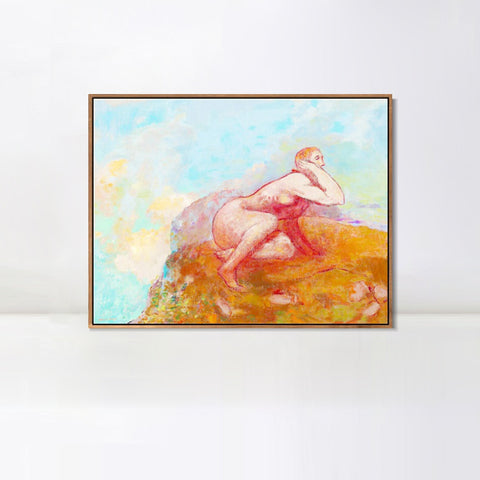 INVIN ART Framed Canvas Series#088 by Odilon Redon Wall Art Living Room Home Office Decorations