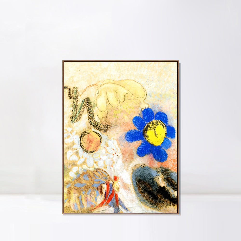 INVIN ART Framed Canvas Series#109 by Odilon Redon Wall Art Living Room Home Office Decorations