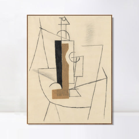 INVIN ART Framed Canvas Giclee Print Art Series#42 by Pablo Picasso Wall Art Living Room Home Office Decorations