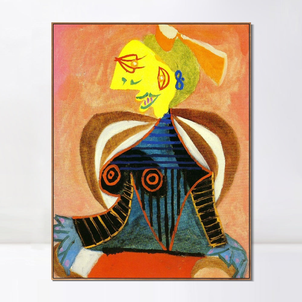 INVIN ART Framed Canvas Giclee Print Art 1937 Portrait de Lee Miller#2 by Pablo Picasso Wall Art